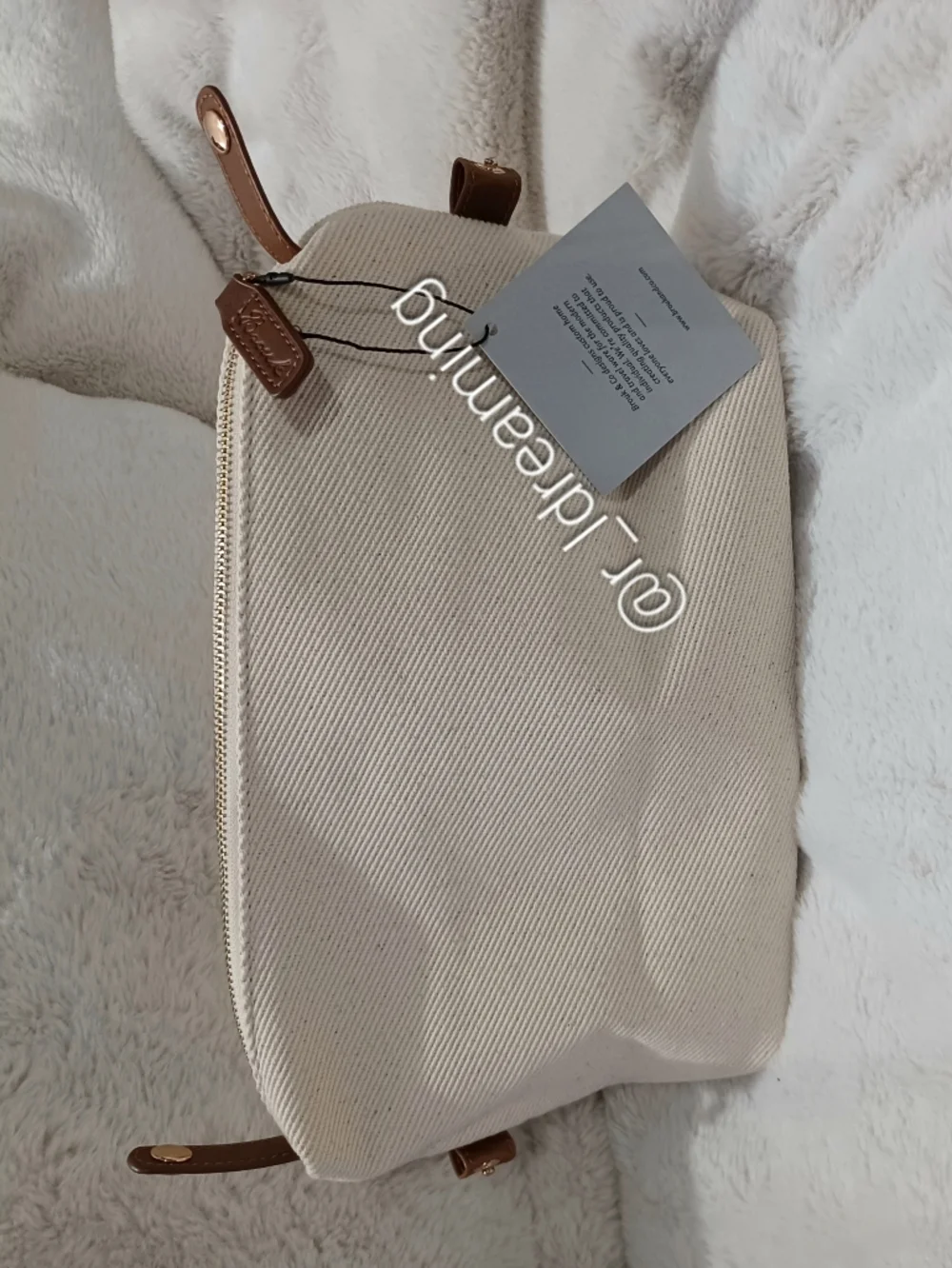 Brouk and Co Original Cream Toiletry Bag NWT